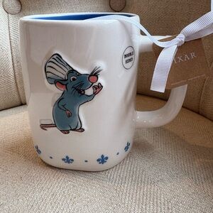 ☕️Disney Pixar Ratatouille Remy Mug “Chef’s Kiss” Double Sided NWT Cute Gift